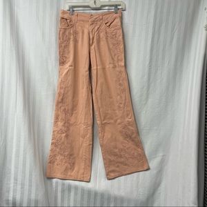 Fendi Pink Floral Embroidered Flare Pants